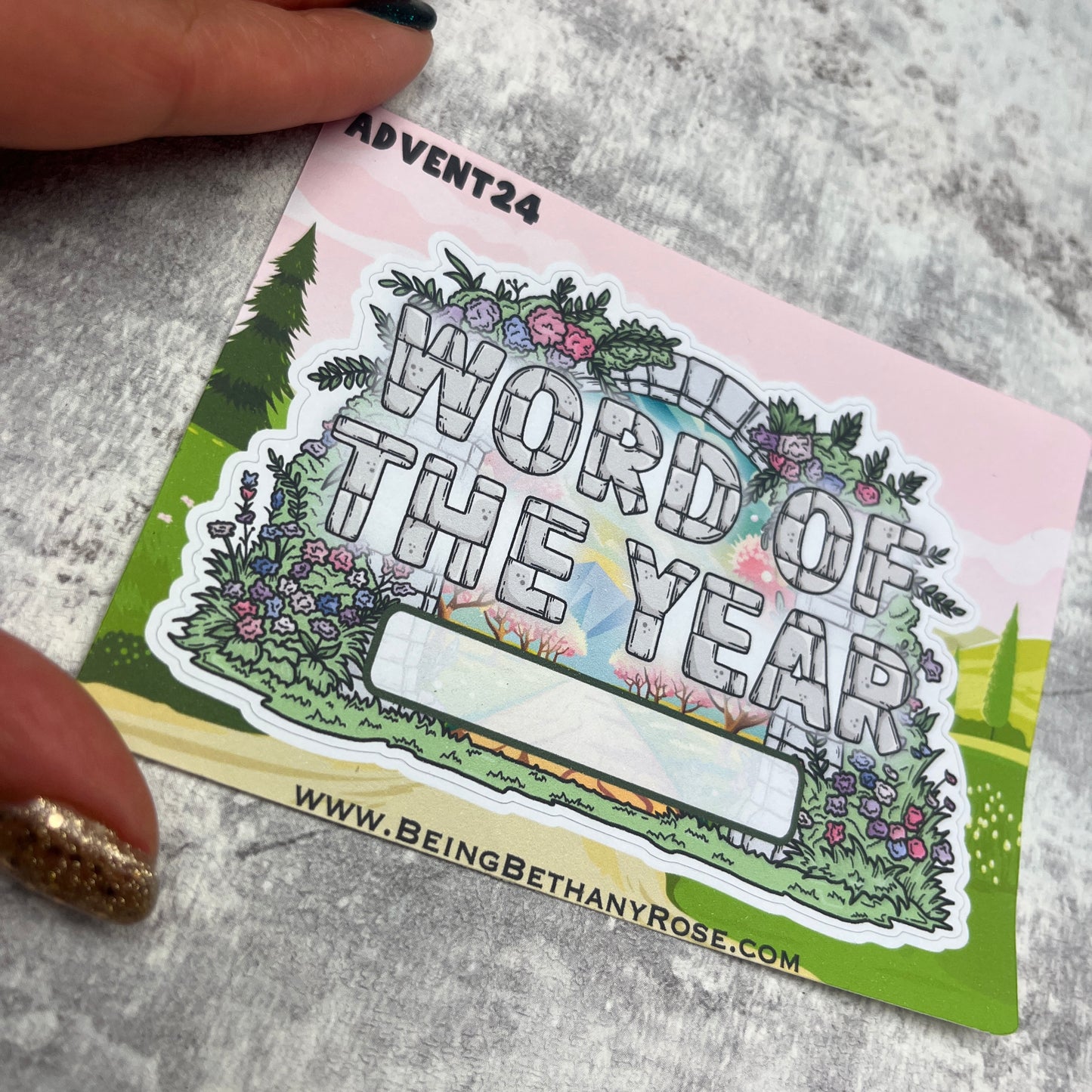 ADVENT OVERSTOCK - Word of the Year wanderlust sticker