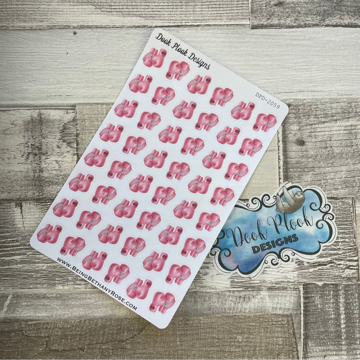 Pink Boxing Glove stickers (DPD2059)