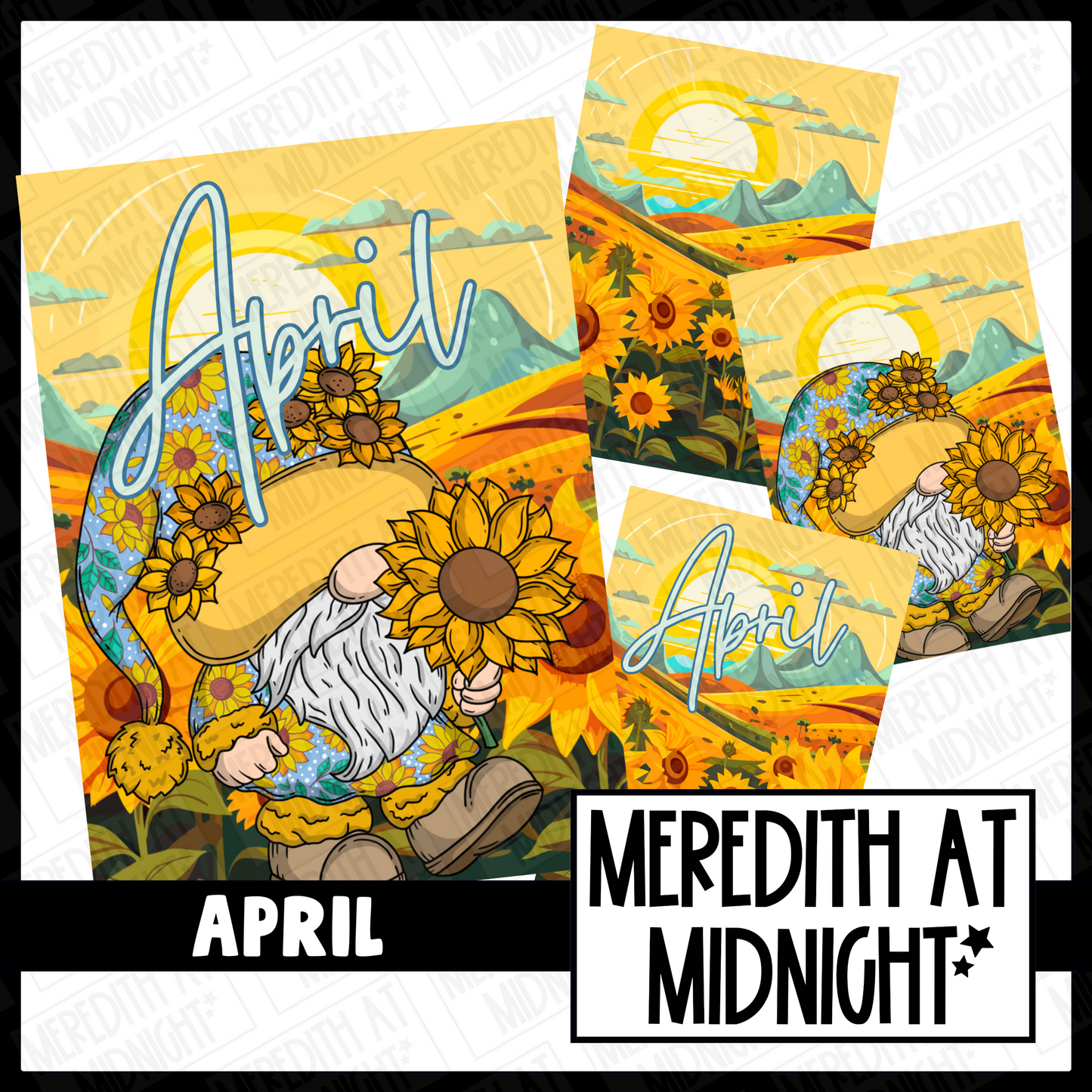 April Cover Page Sunflower (25) - Clipart