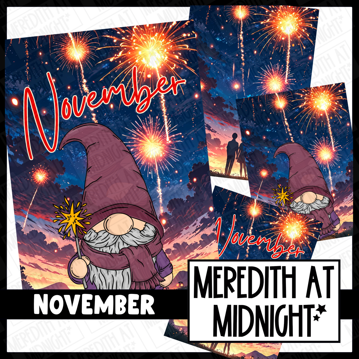 November Bonfire Night fireworks Cover Page (25) - Clipart