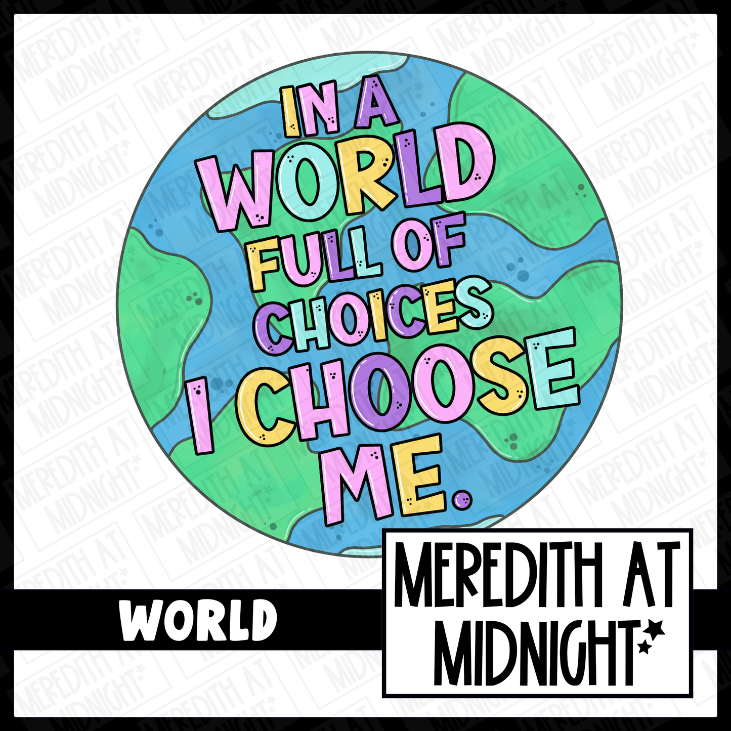 In a world - Motivation / Mental Health - Quote Clipart