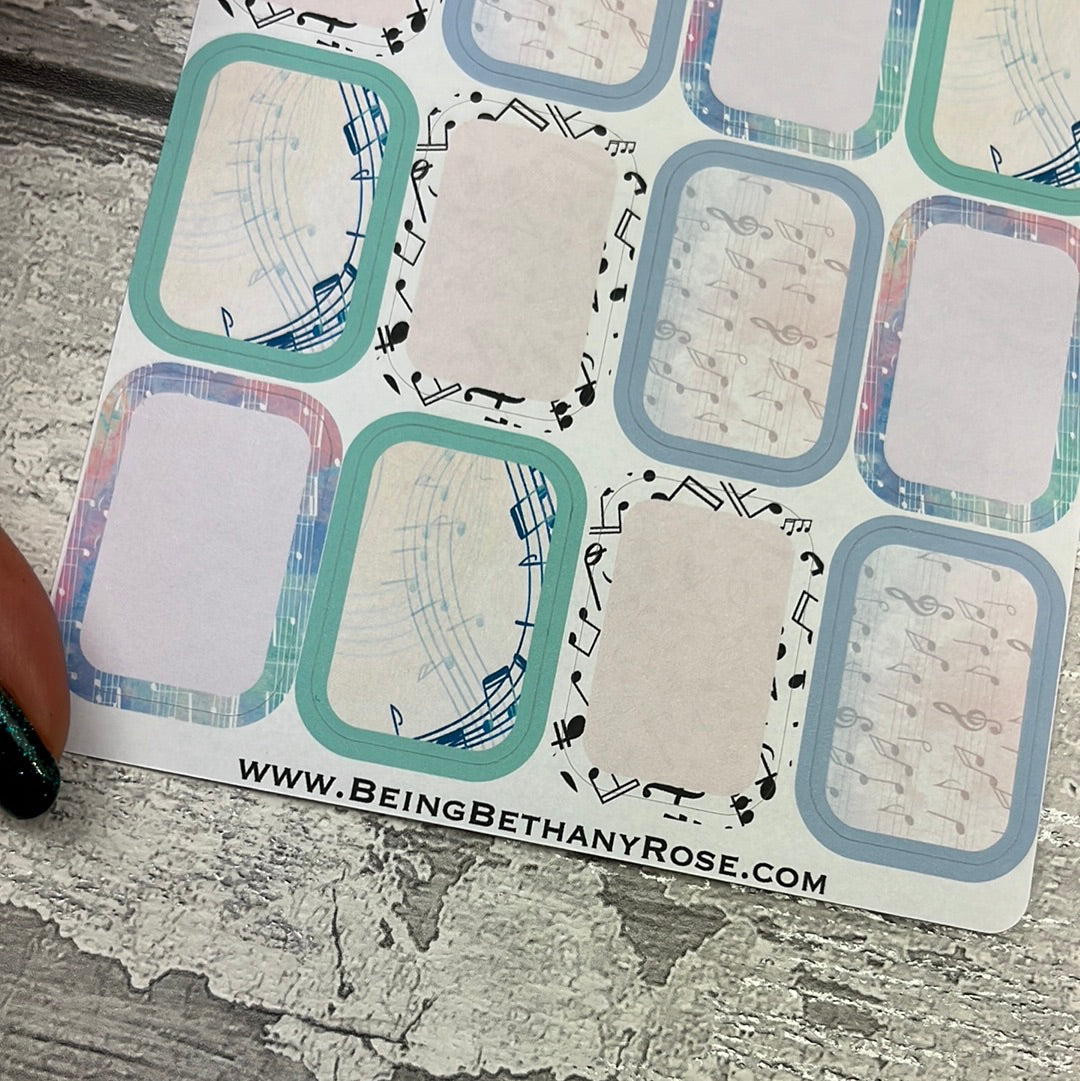 Melody Music half box planner stickers (DPD2976)