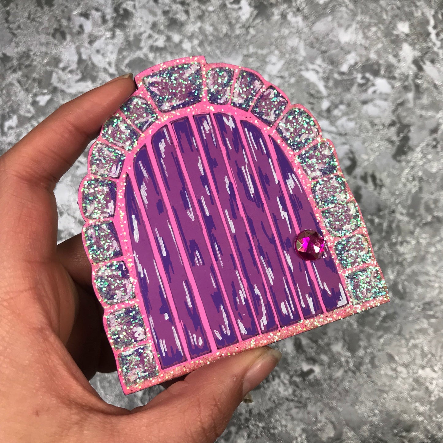 Pink Sparkly Fairy Door