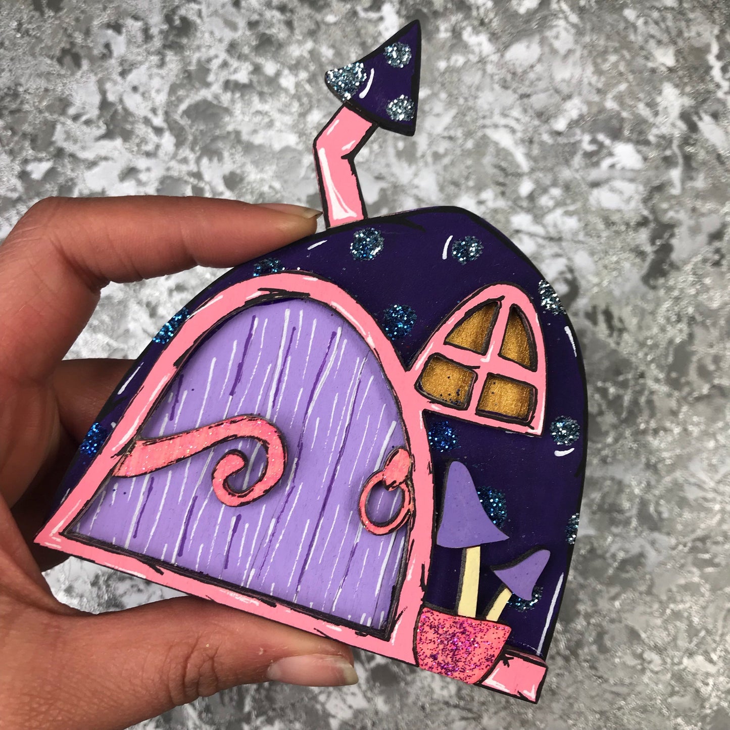 Purple and pink Fairy Door