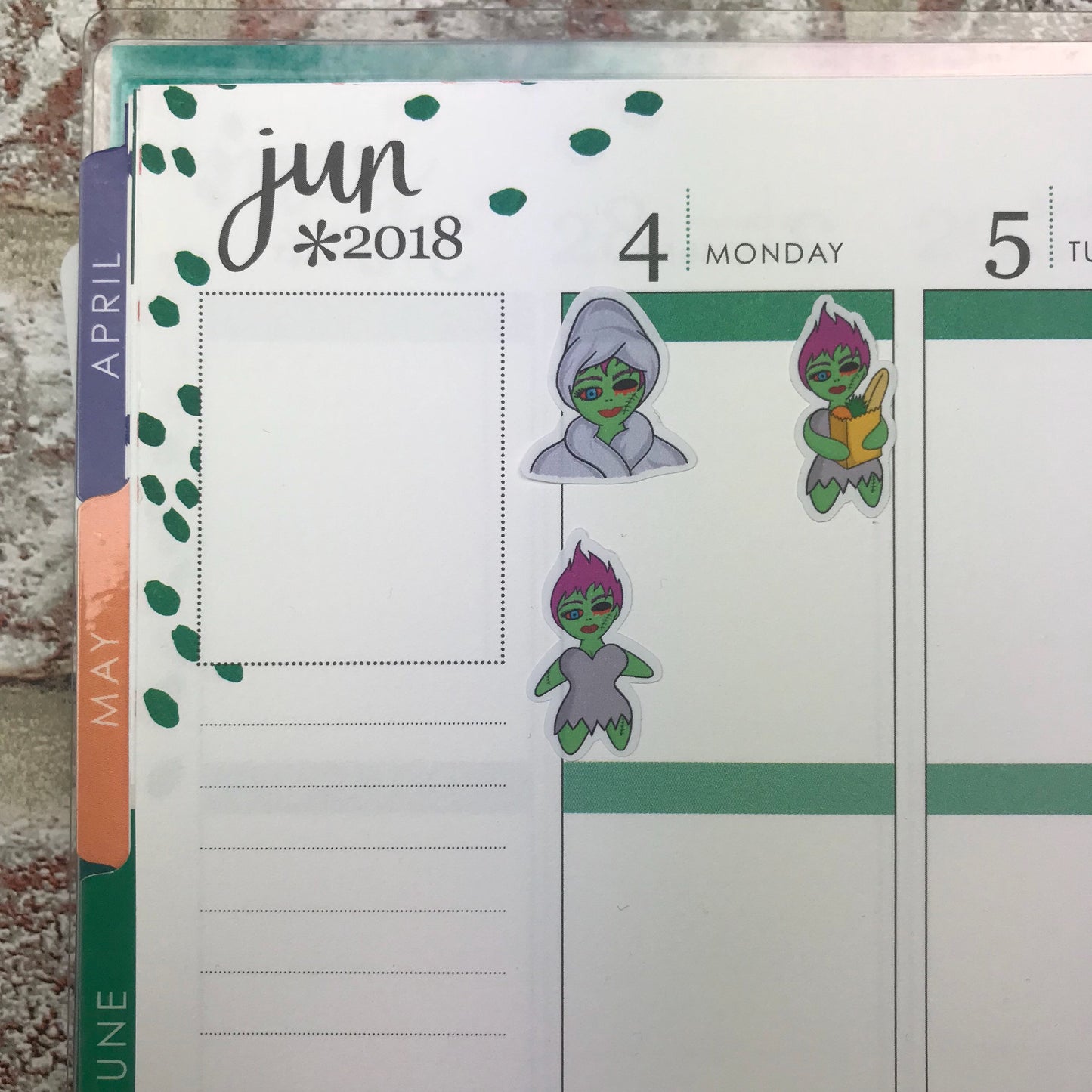 Food shop / grocery shop Zombabe sticker for planners (ZB03)