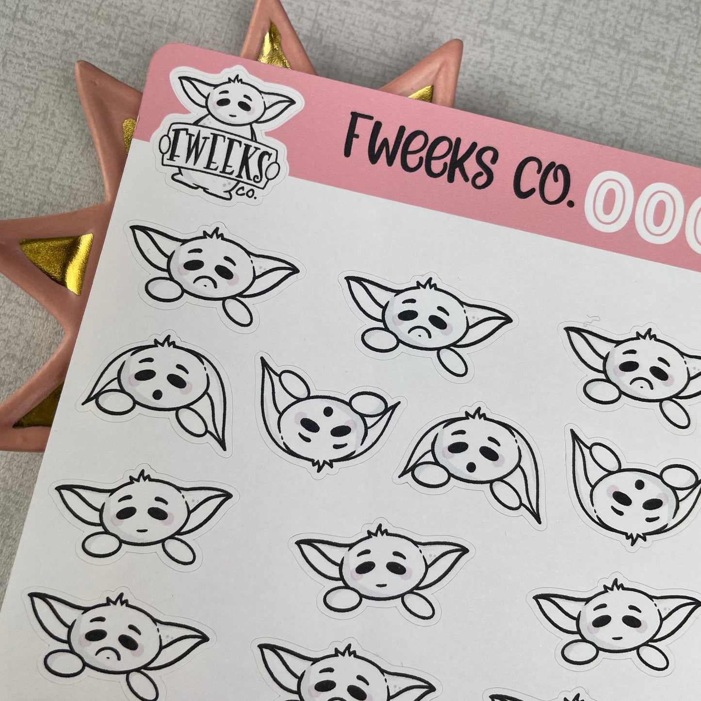 Peeping Fweeks Character Planner Stickers - Hobonichi / B6 / PP weeks etc (0009)