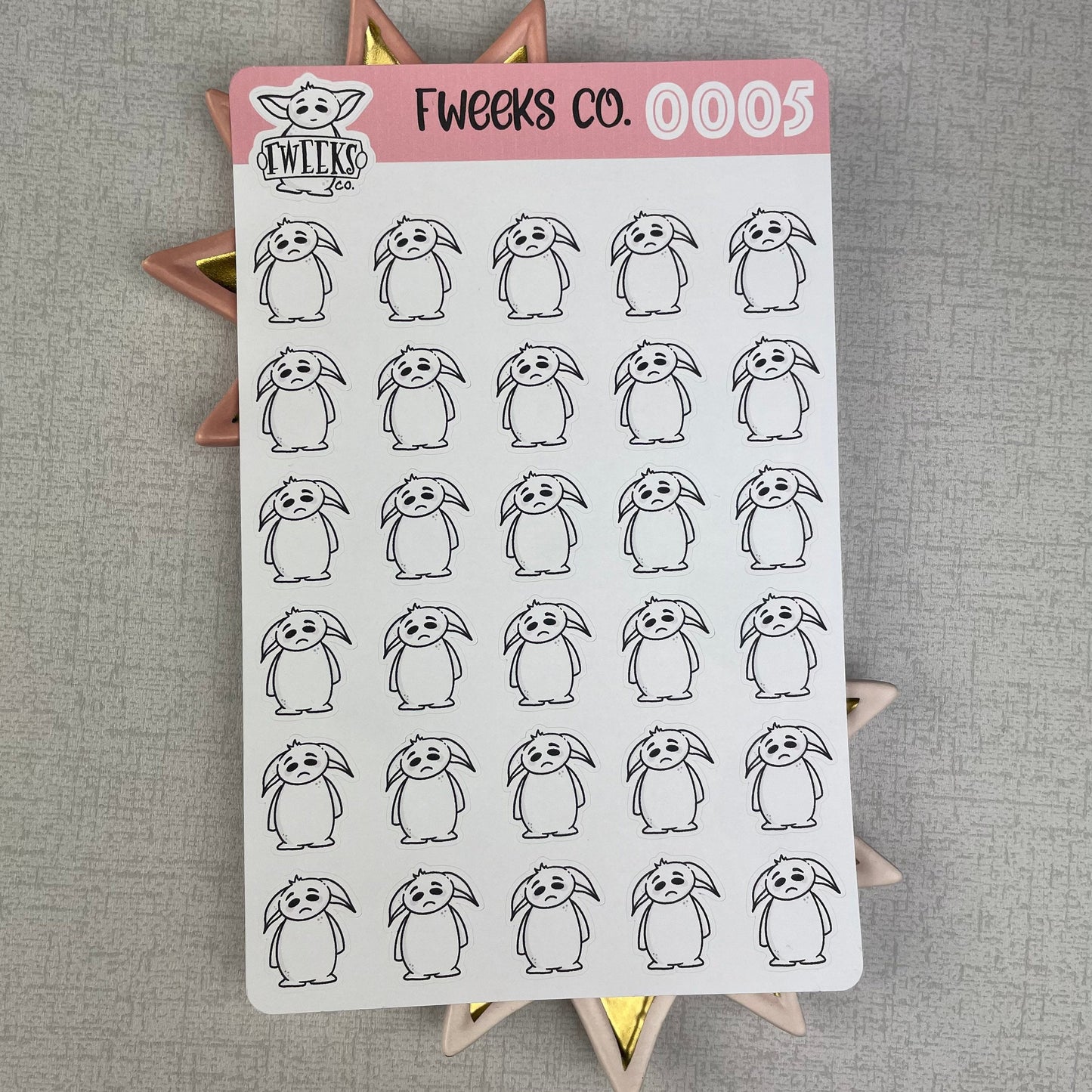 Sad Fweeks Character planner stickers / Happy Planner / Hobobichi / Passion Planner etc (0005)