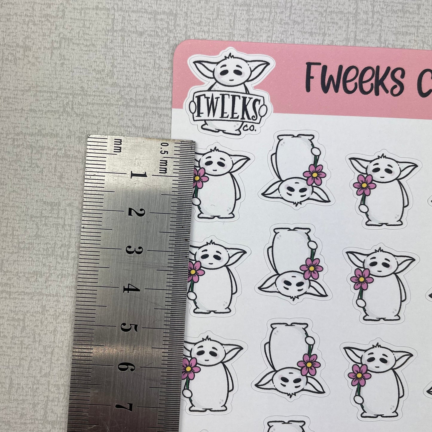 Pretty Flower Fweeks Character Planner Stickers / Happy Planner / Hobinich / TN etc (0012)