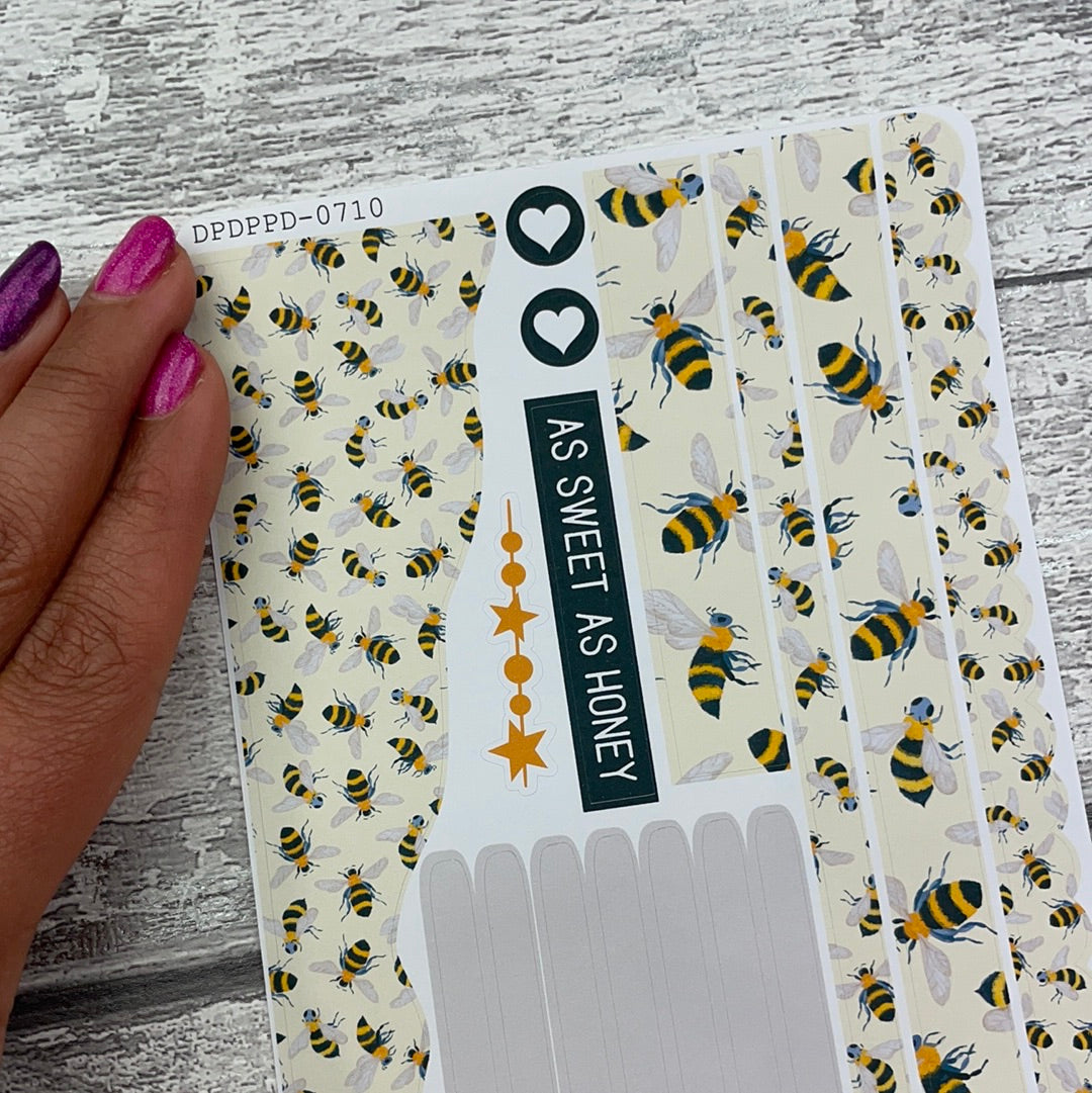 (0710) Passion Planner Daily Wave stickers - Belinda Real Bee