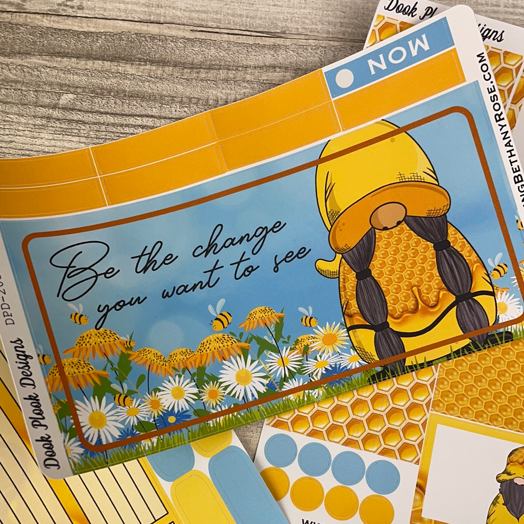 Honey Bee Passion Planner Week Kit with words (DPD2037a)