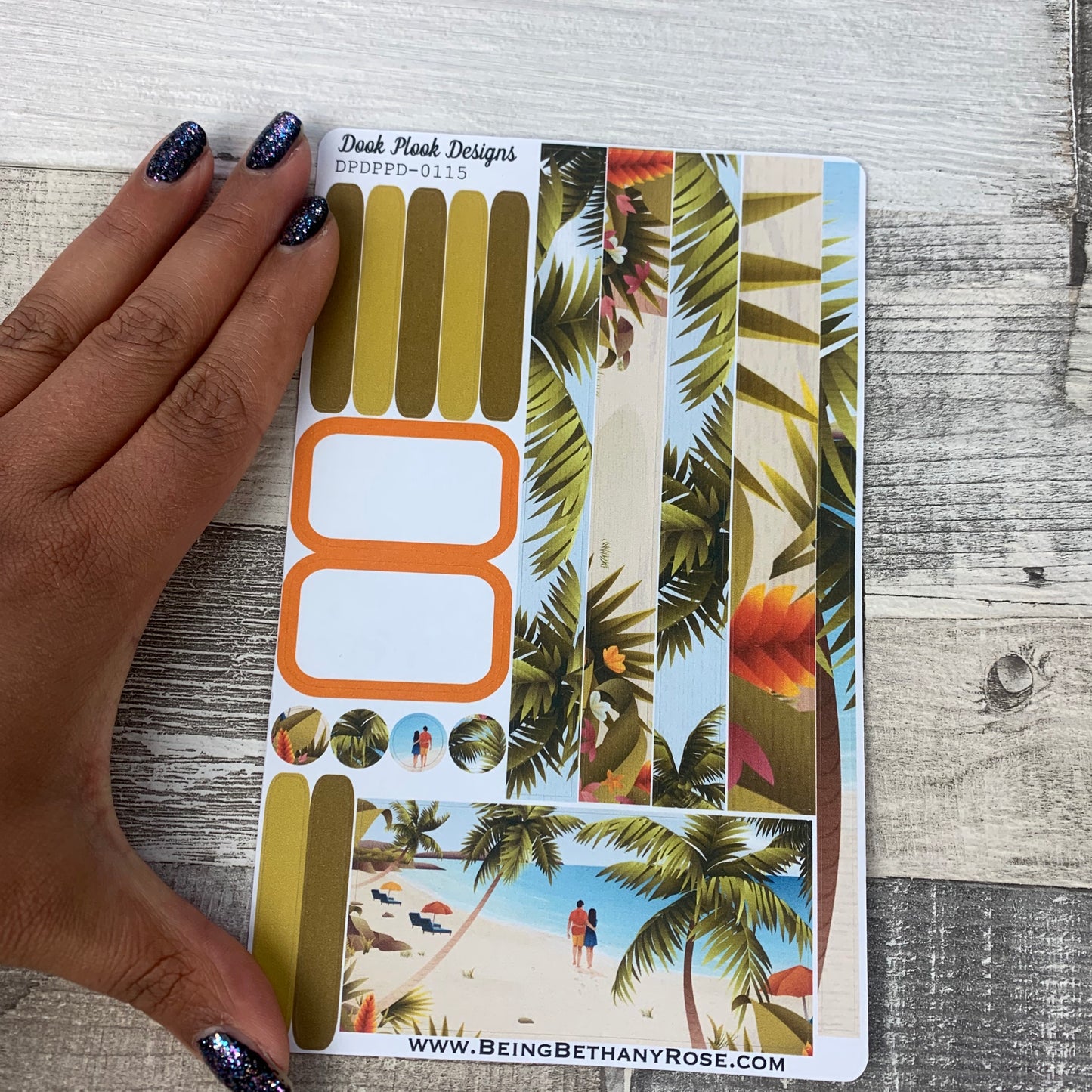 (0115) Passion Planner Daily stickers - Postcard Perfect 1