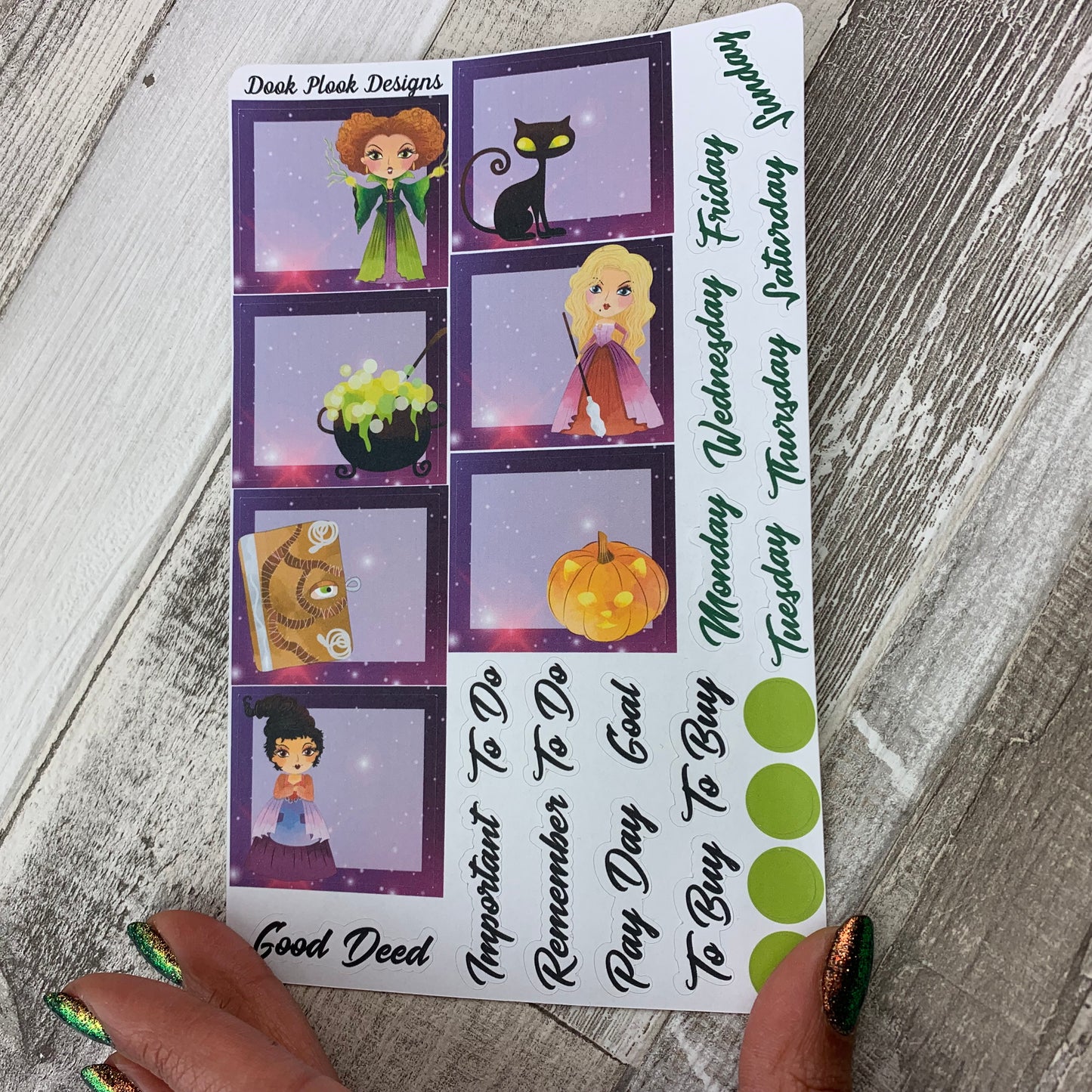 Hocus Monthly View Kit (can change month) for the Erin Condren Planners