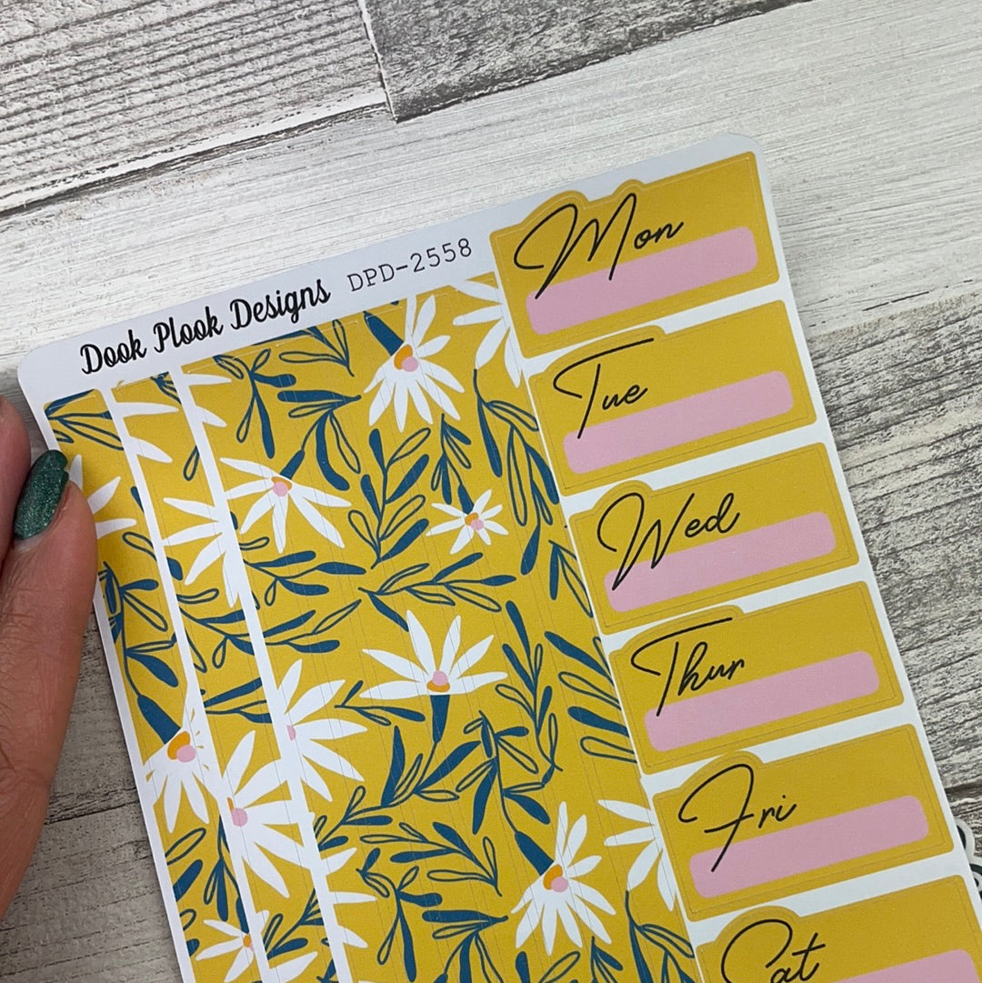 One sheet week planner stickers - Flora (DPD2558)