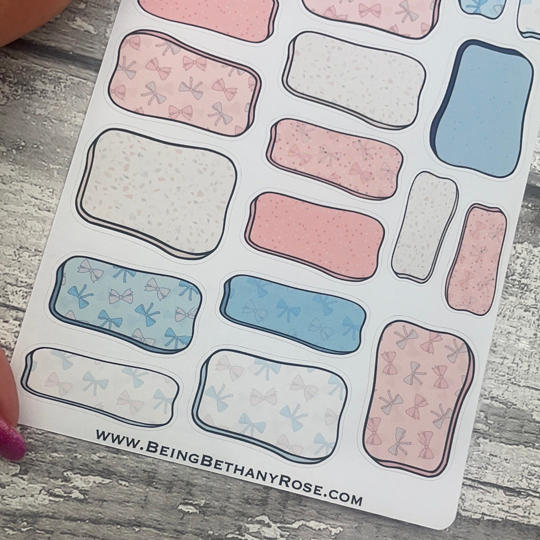 Eloise Bow Hand drawn box stickers (DPD2678)