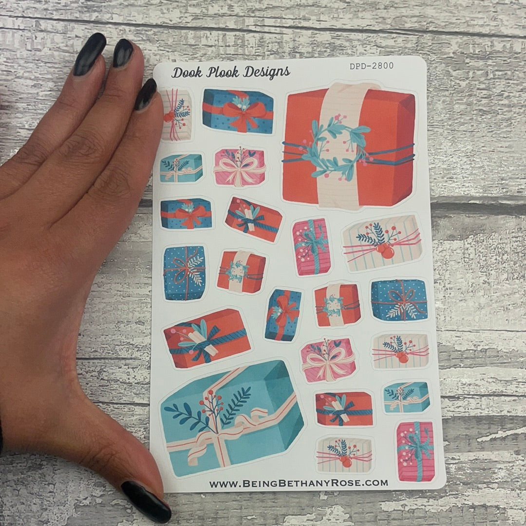 Large Christmas Present / Mail Journalling stickers (DPD2800)