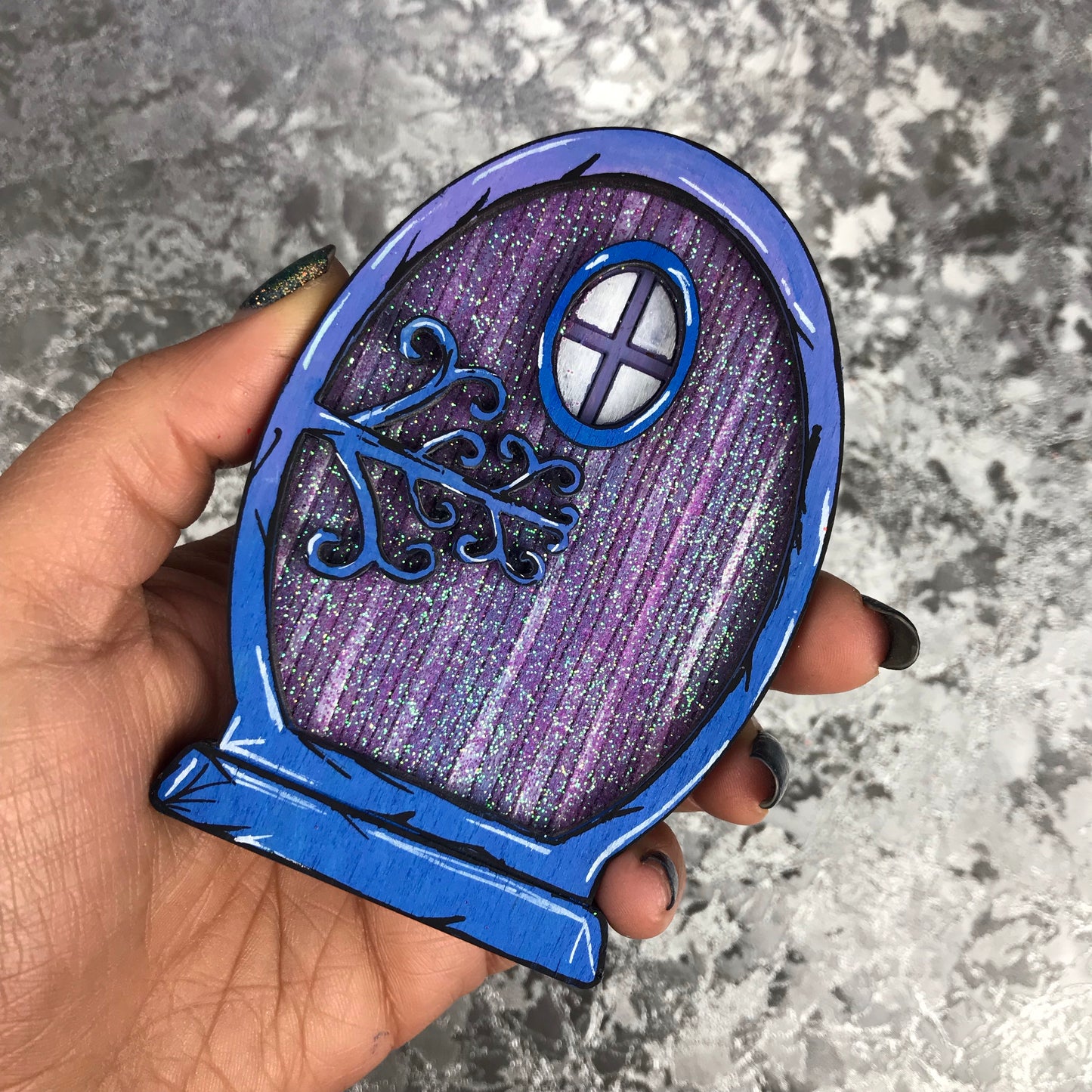 Purple sparkly Fairy Door