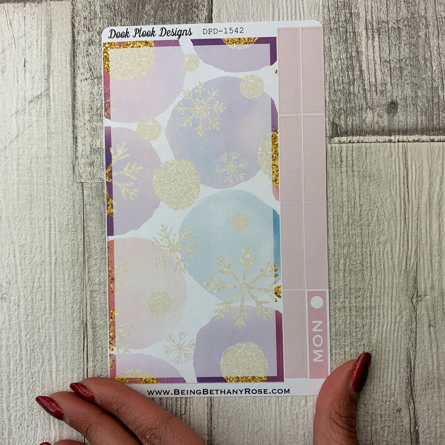 Glitter snowflake Passion Planner Week Kit (DPD1542)