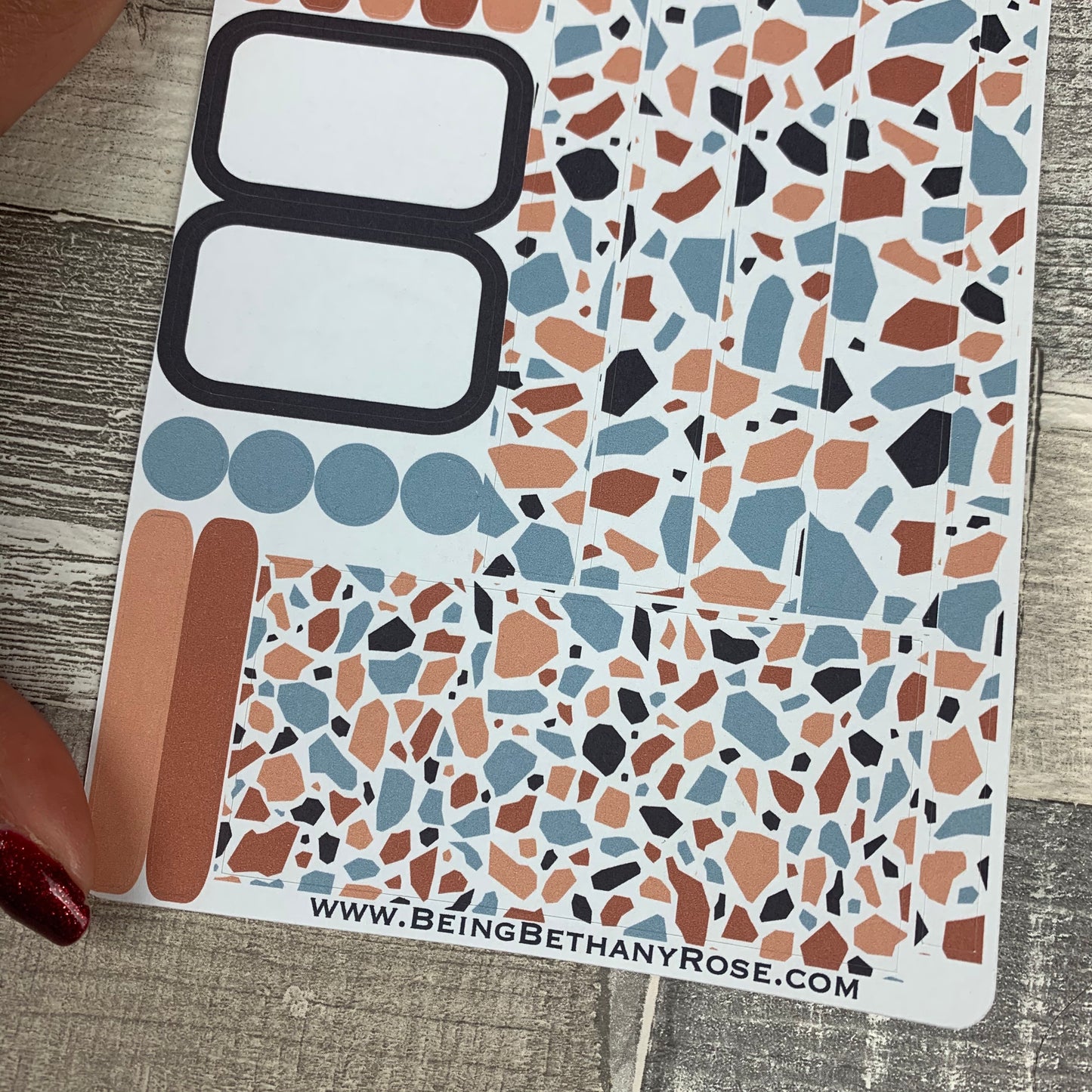 (0161) Passion Planner Daily stickers - Terrazzo Bold