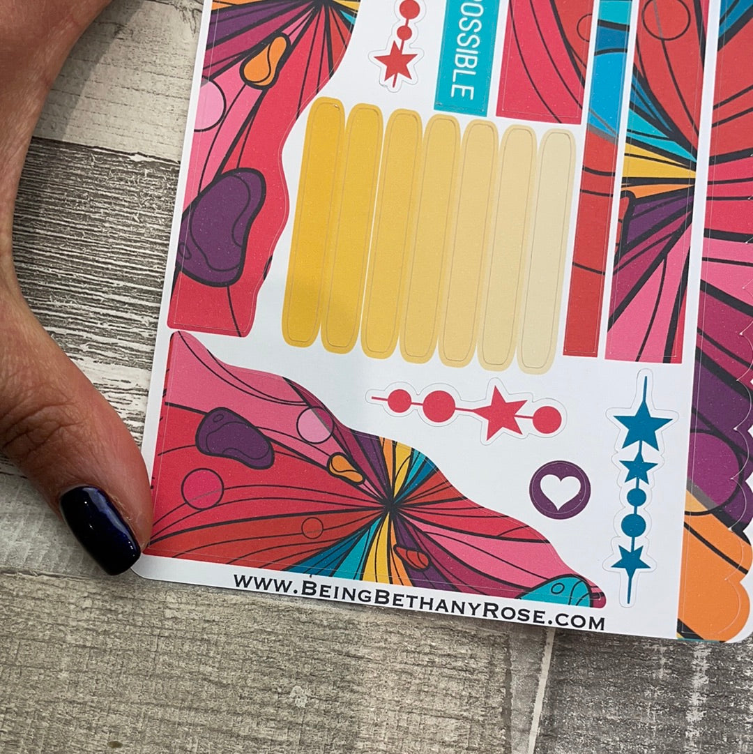 (0444) Passion Planner Daily Wave stickers - Bold lines