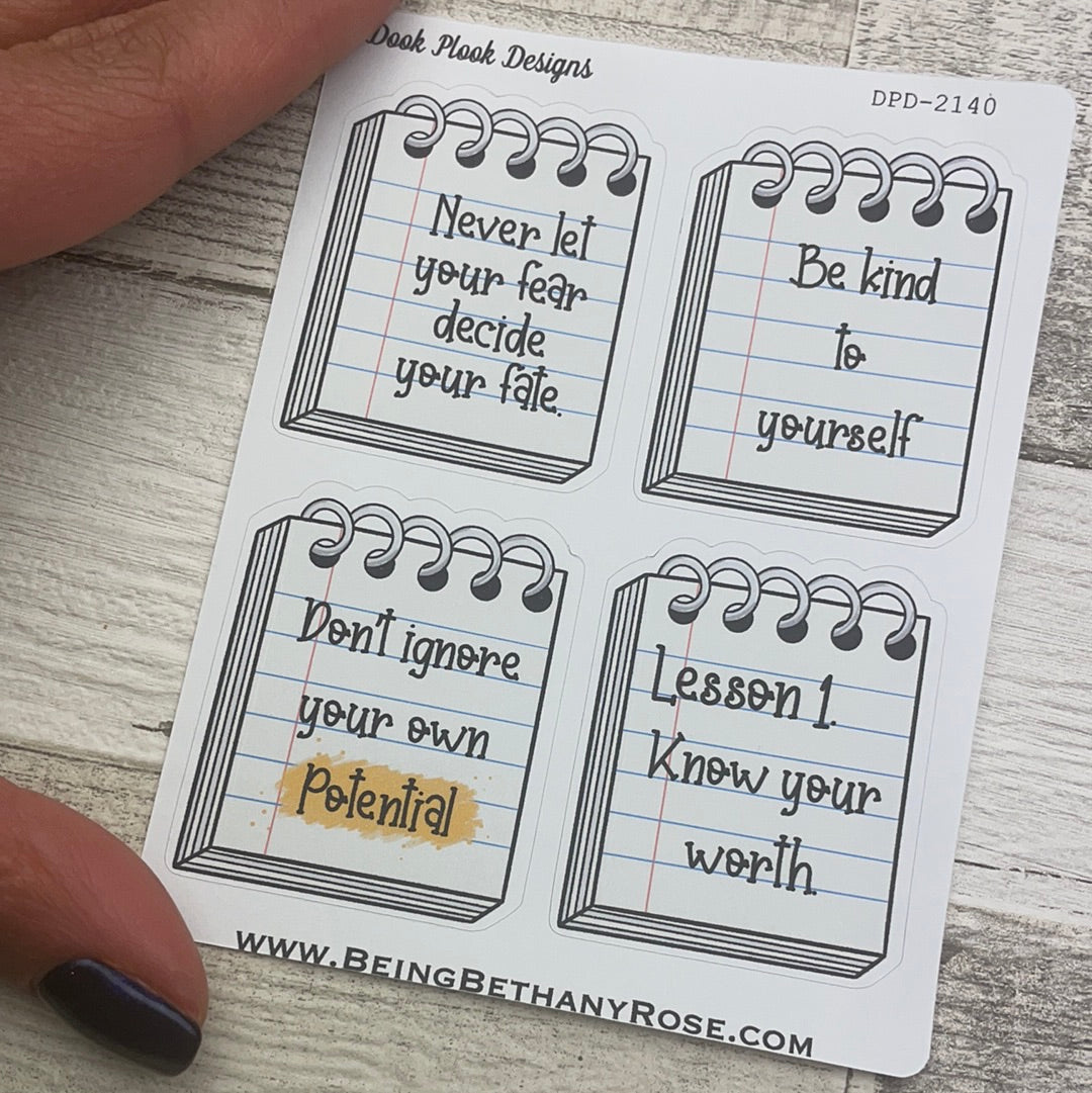 Motivational notepad stickers (DPD2140)