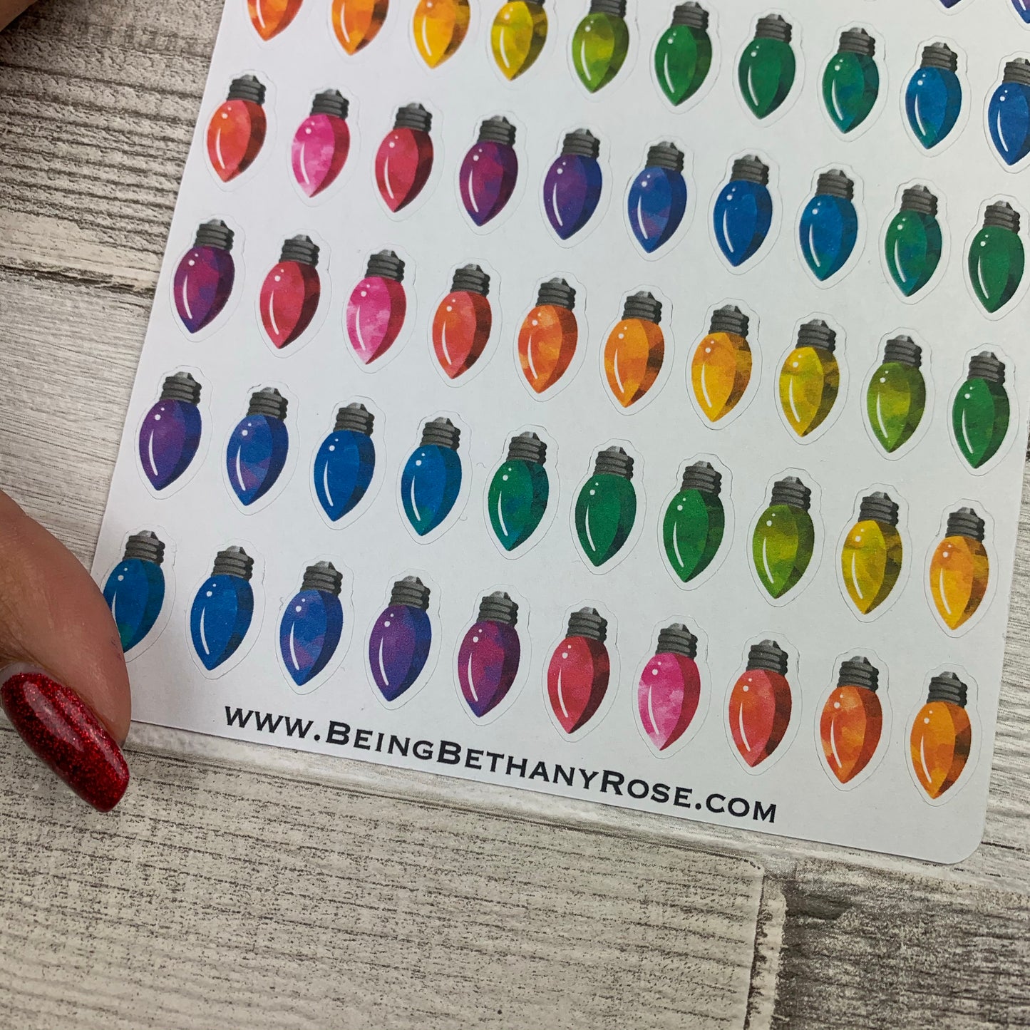 Rainbow fairy lights stickers (DPD1504)