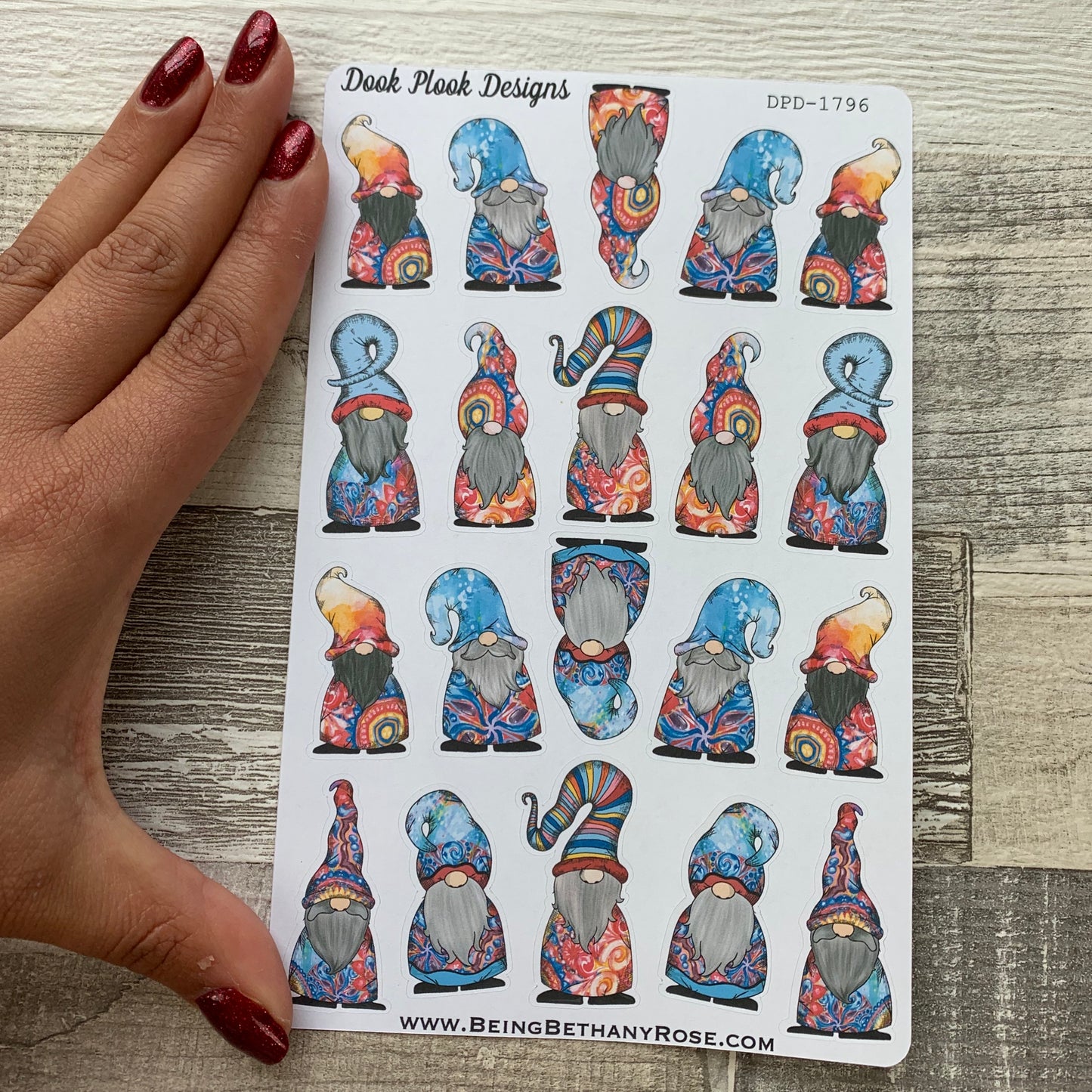 Water Colour Mandala Gonk Character Stickers (DPD-1796)