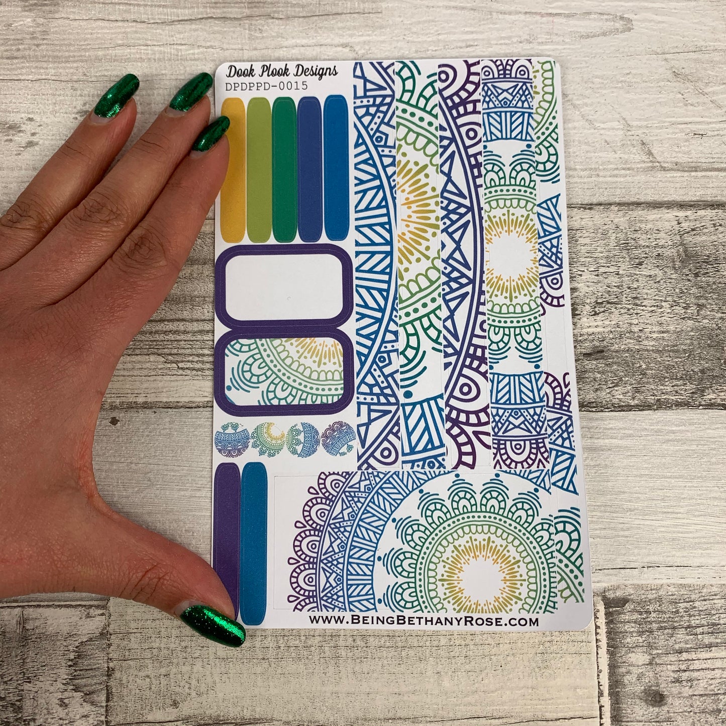 (0015) Passion Planner Daily stickers - Mandala reflections