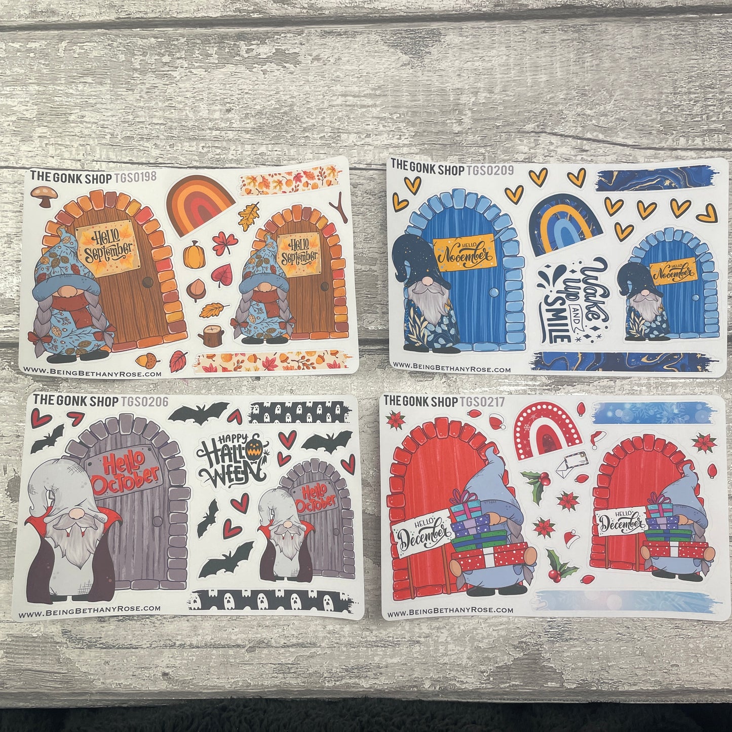 Hello Month Doors Jan to Dec Stickers (TGS doors bundle)