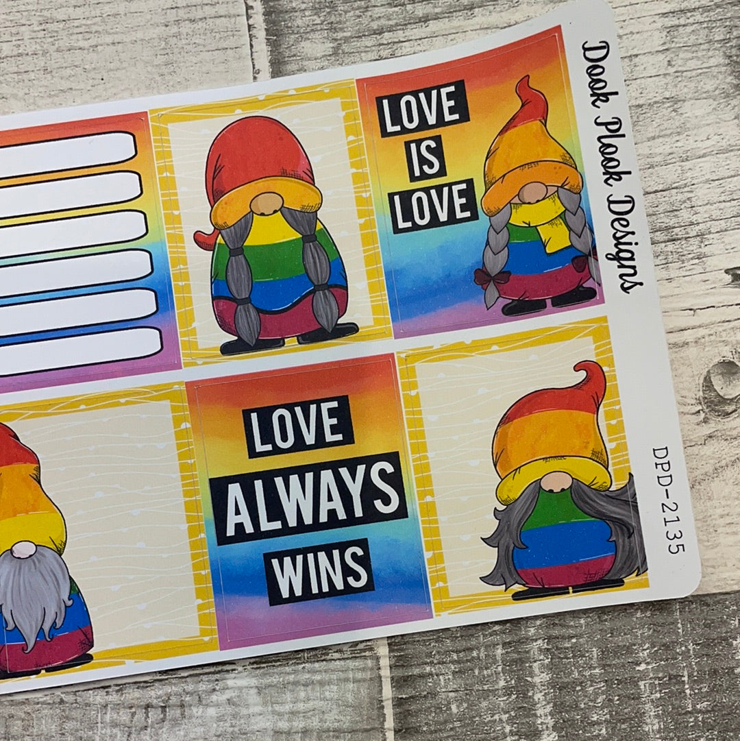 Rainbow Pride Gonk full box stickers for standard vertical (DPD2135)