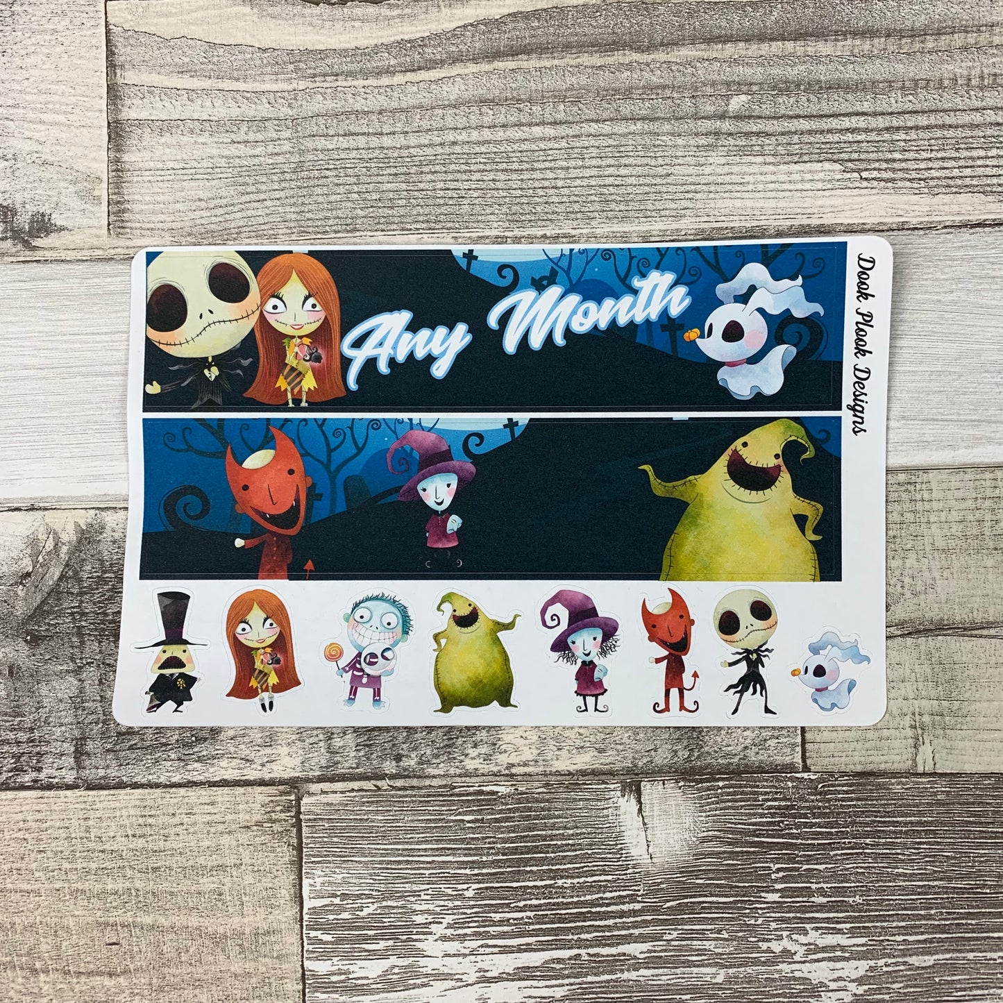 Nightmare (can change month) Monthly View Kit for the Erin Condren Planners