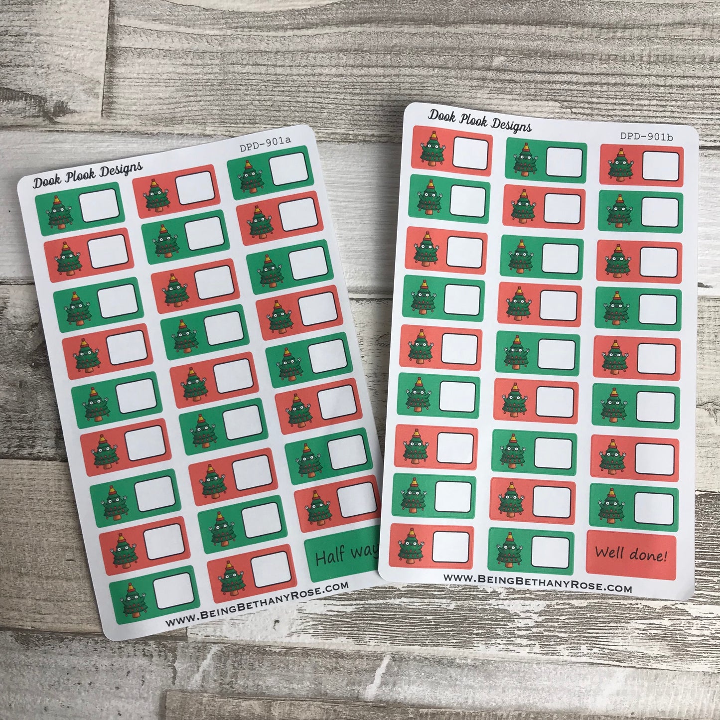 Christmas Blank 52 Week Money Challenge stickers (DPD901)