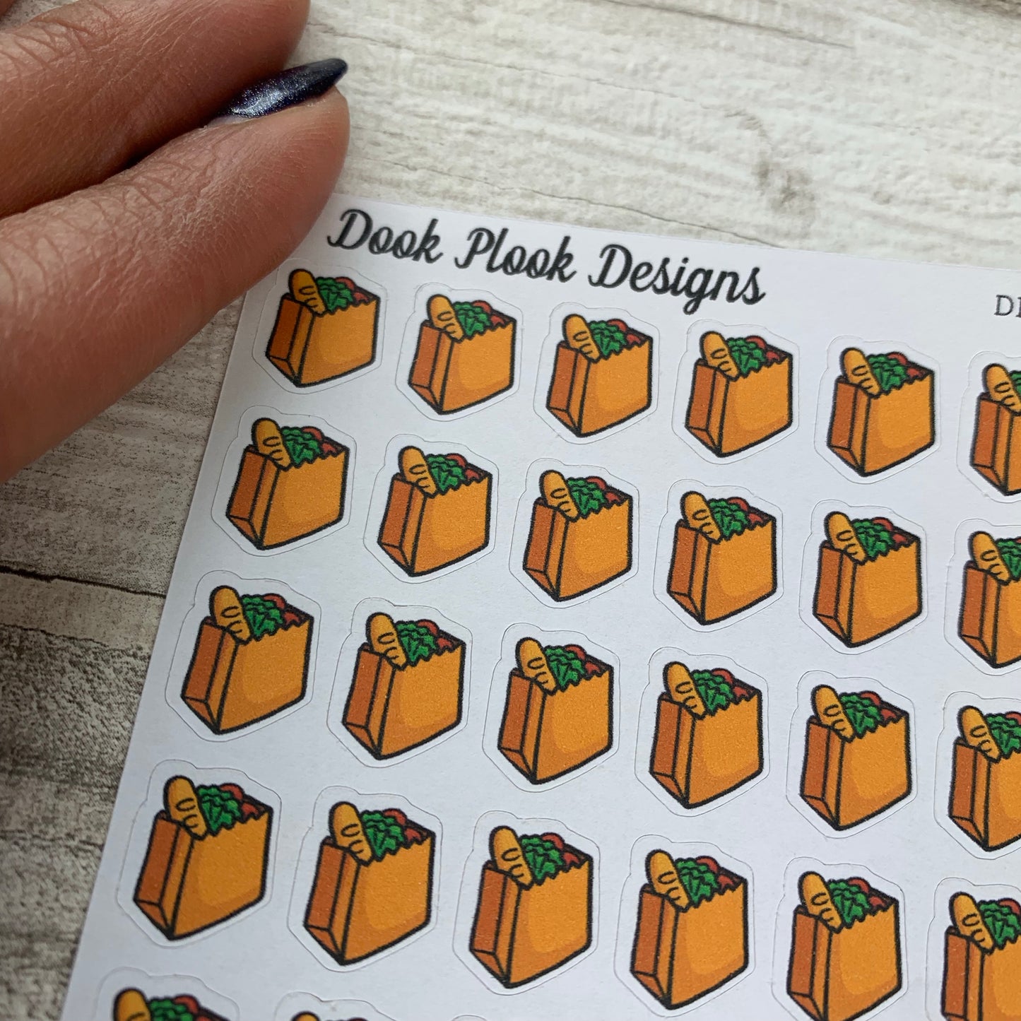 Grocery shopping / food shop stickers (Dinkies) (DPD-D014)