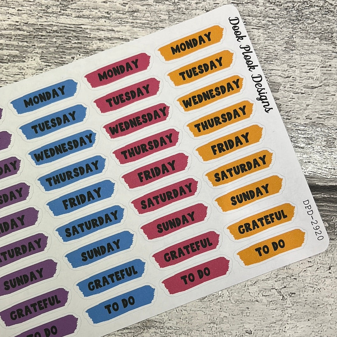 Days of the week stickers (DPD2920)
