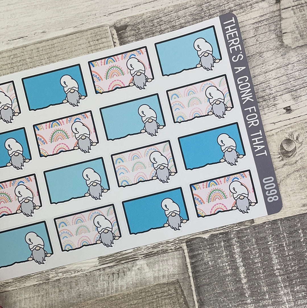 Delta's Rainbow Ripped Notes Peeping Gnorman Sticker (GFT-0098)