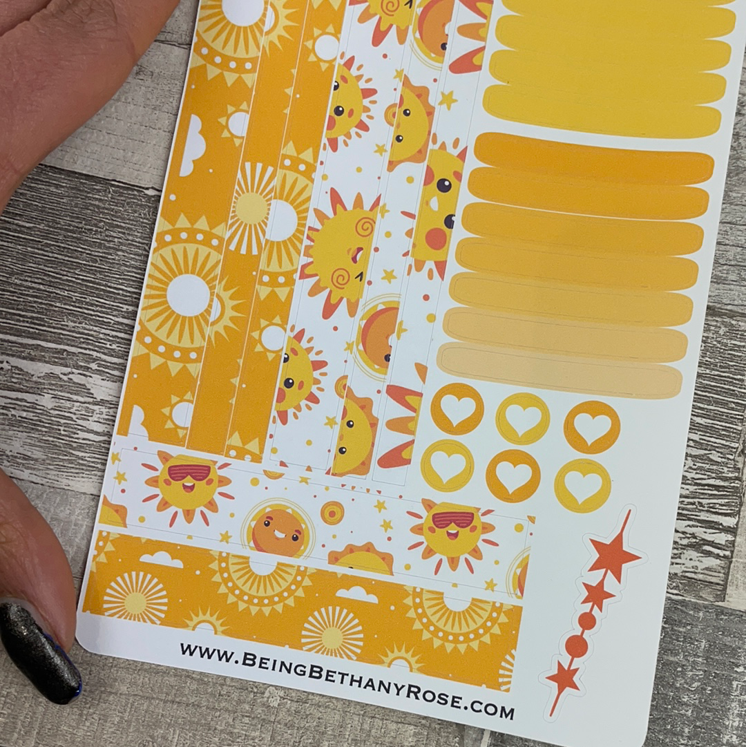 (0395) Passion Planner Daily Compact stickers - Bright Sun