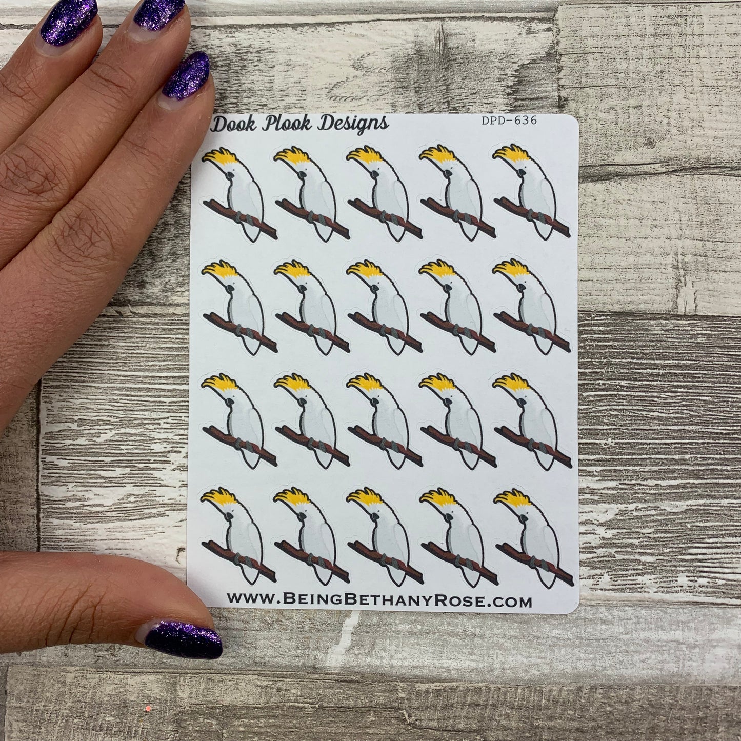 Cockatoo stickers (DPD636)