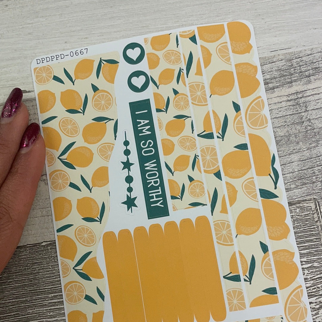 (0667) Passion Planner Daily Wave stickers - Layla Lemon