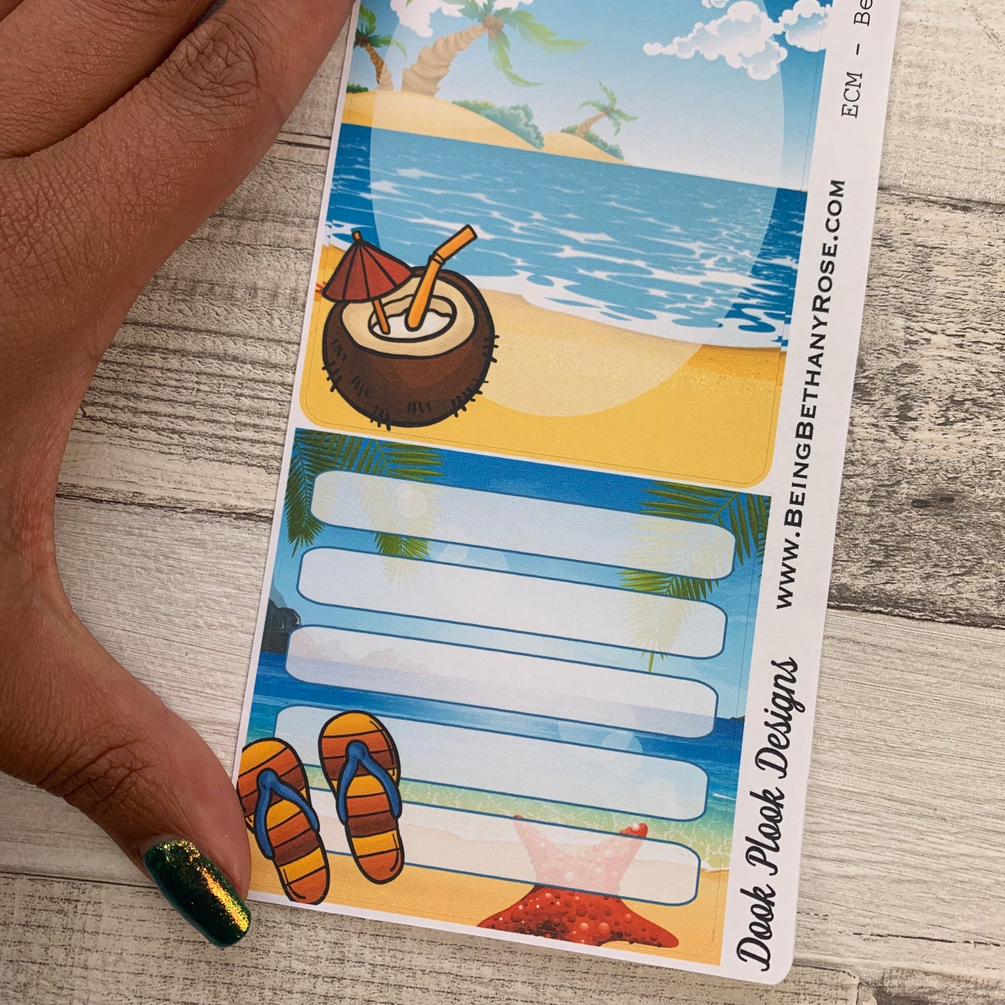 Erin Condren Month Note Pages (Beach)