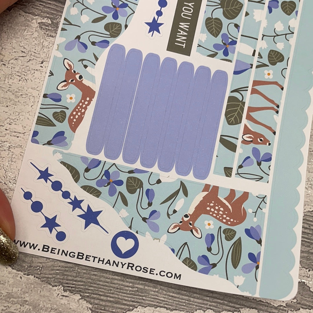 (0732) Passion Planner Daily Wave stickers - Oh, deer
