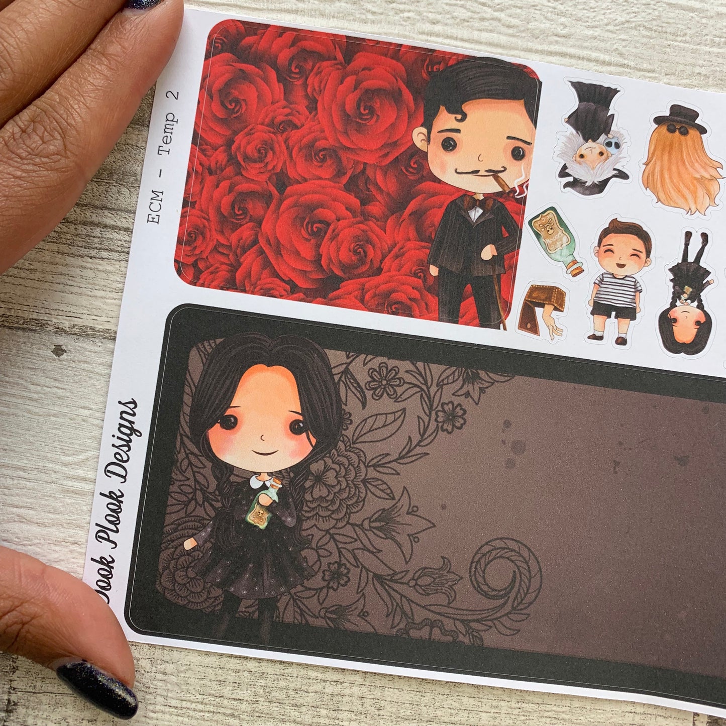 Erin Condren Month Note Pages (Goth Family)