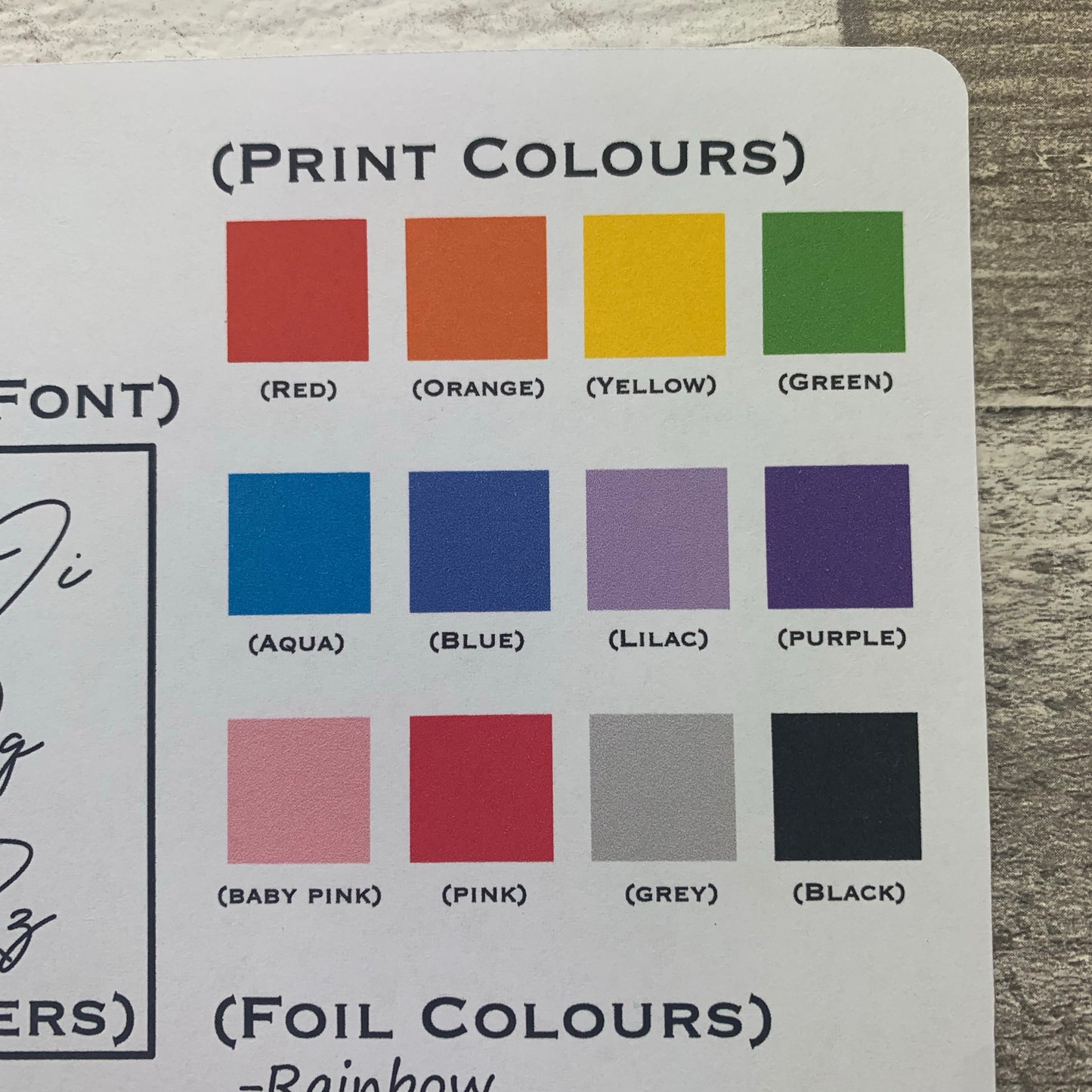 Personalised name stickers for planners (Matte or Gloss, 28 different colours) 0013-Signature