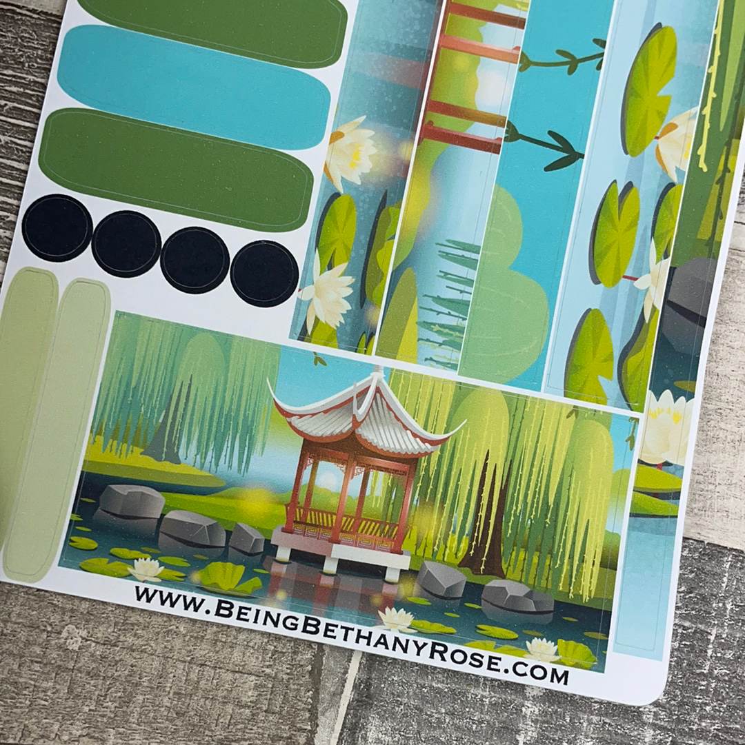 (0399) Passion Planner Daily stickers - lily pad