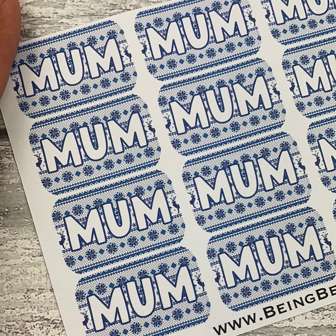 Personalised kids / adults Christmas Present Labels. (77 Christmas Jumper)