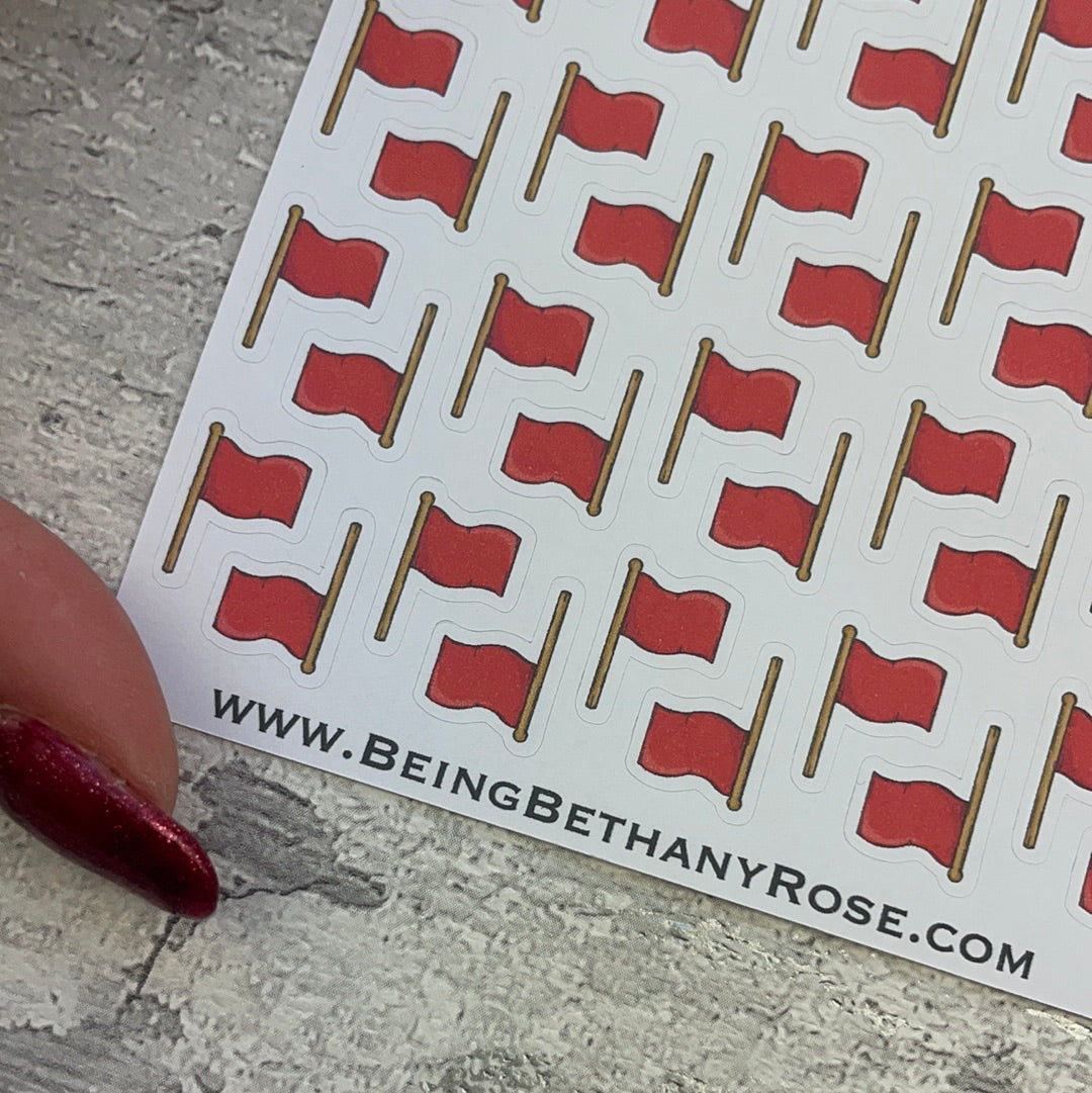 Red Flag stickers (DPD2916)