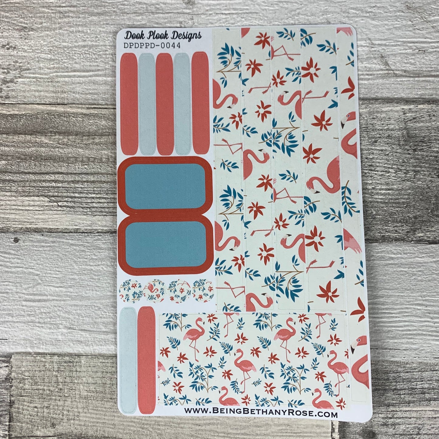 (0044) Passion Planner Daily stickers - Flamingo