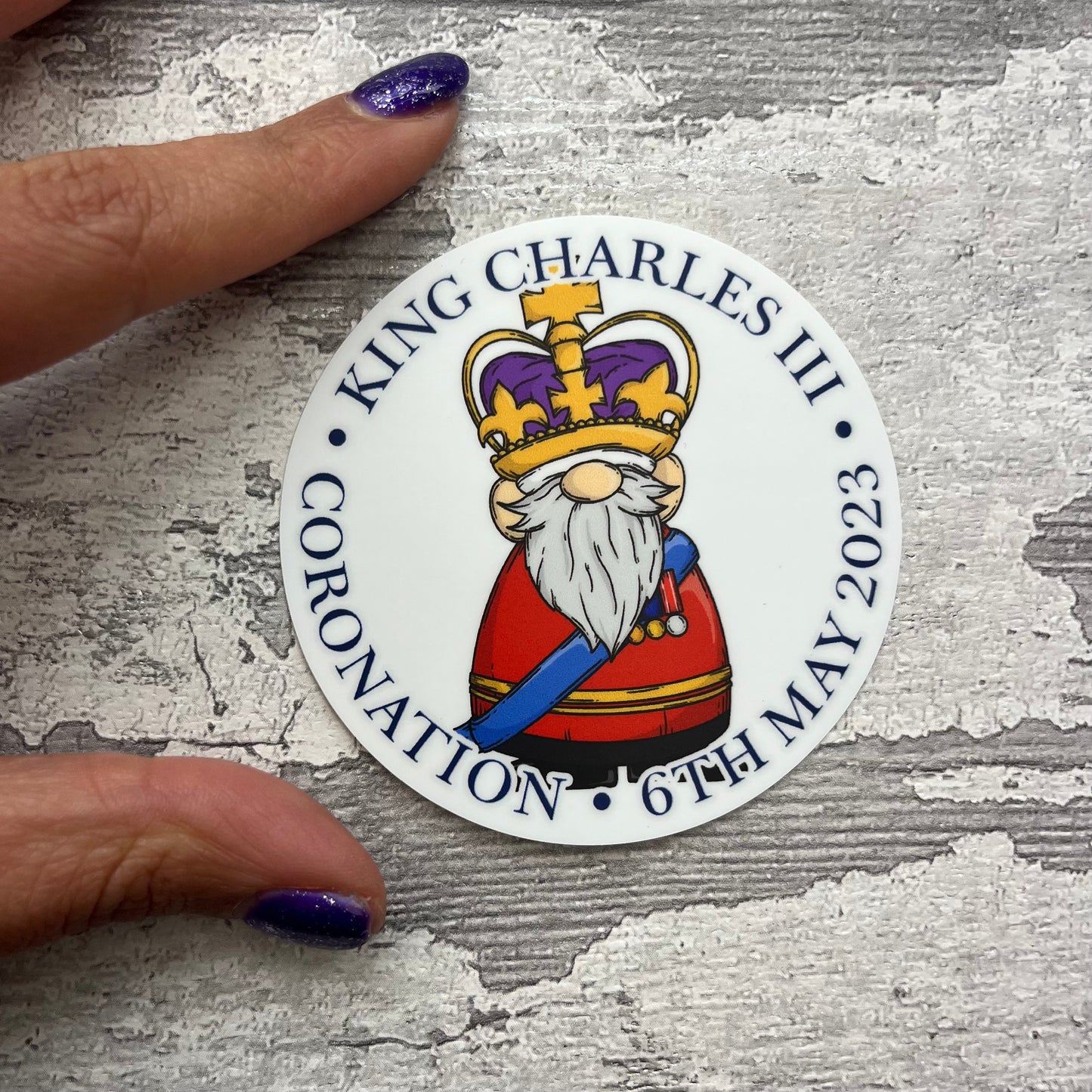 (008) King Charles Coronation - vinyl sticker