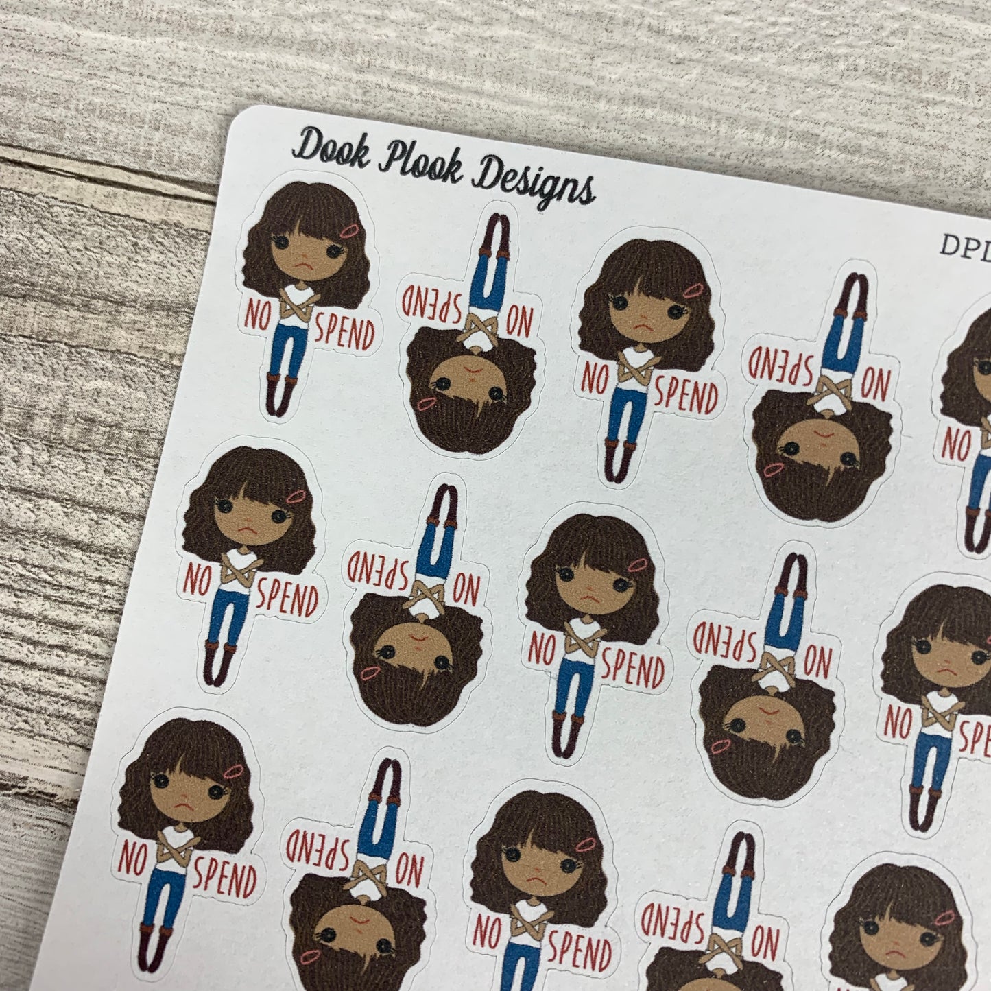 Black Woman - No Spend Stickers (DPD1398)