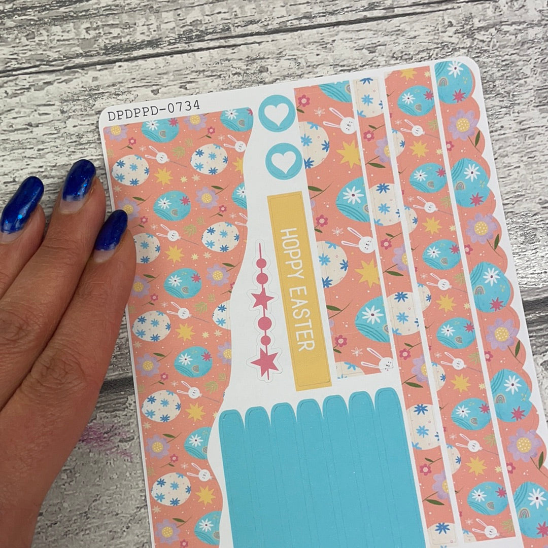 (0734) Passion Planner Daily Wave stickers - Peachy Easter