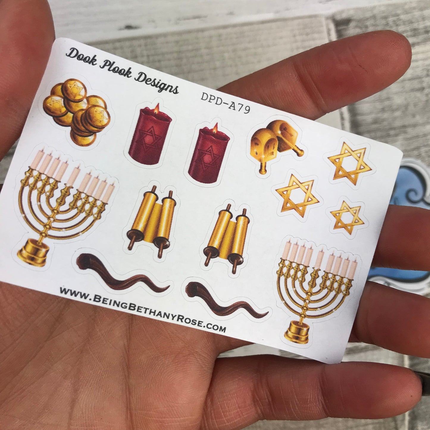 Chanukah / Hanukkah stickers - Small Sampler Size (A79)