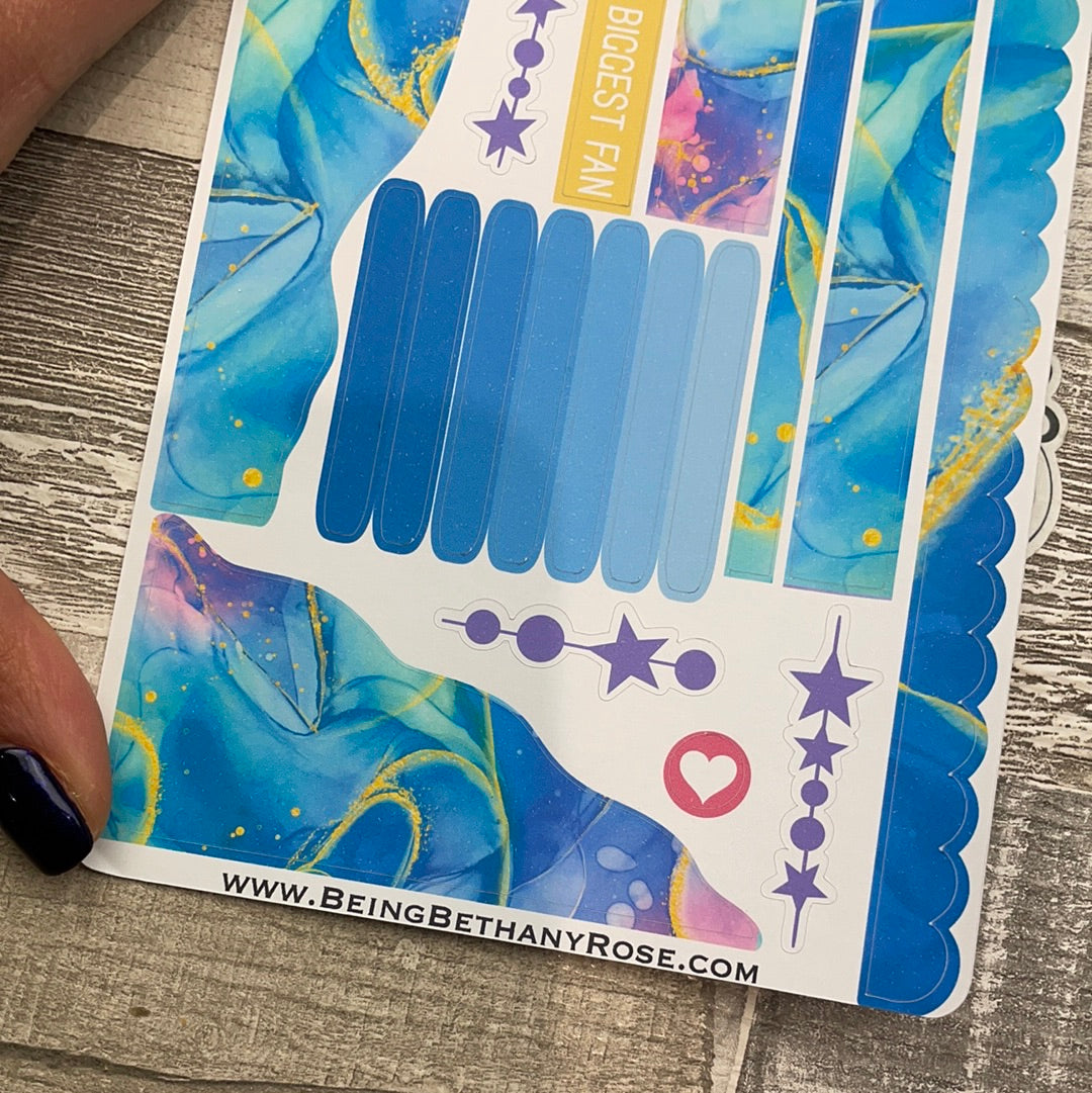 (0441) Passion Planner Daily Wave stickers - Mermaid Vibe